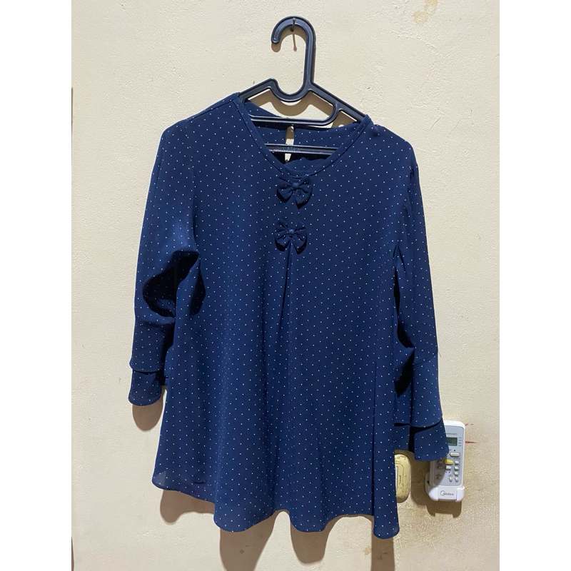 Blouse Navy (preloved)