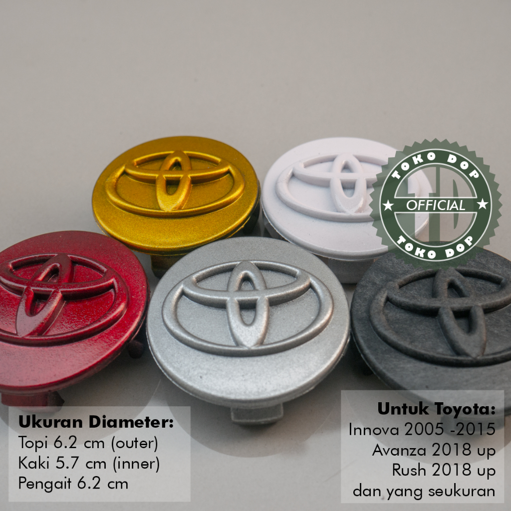 COVER DOP VELG INNOVA LAMA 2005 2006 2007 2008 2009 - 2015 AVANZA VELOZ 2018 UP RUSH 2018 UP 6.2 CM