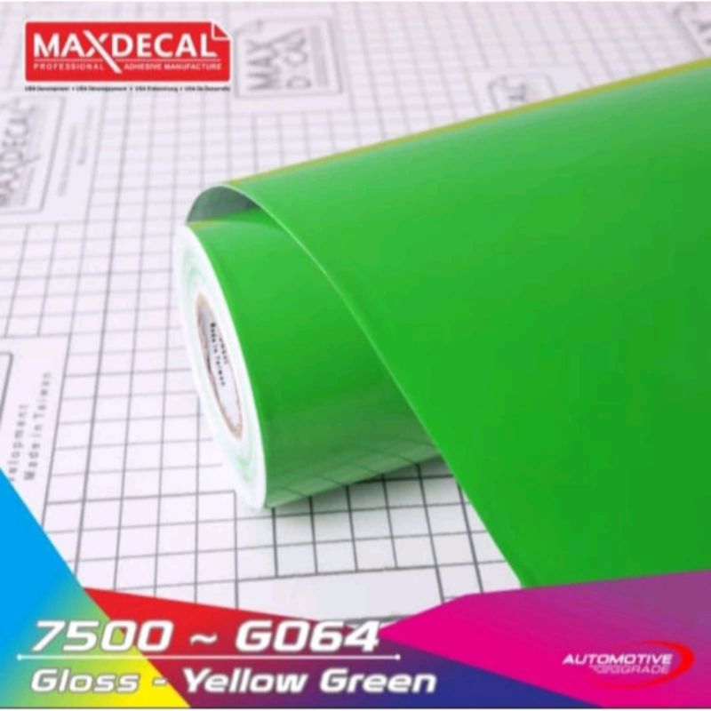 

Stiker Vinyl Glossy Yellow Green / Hijau sedang L 22cm