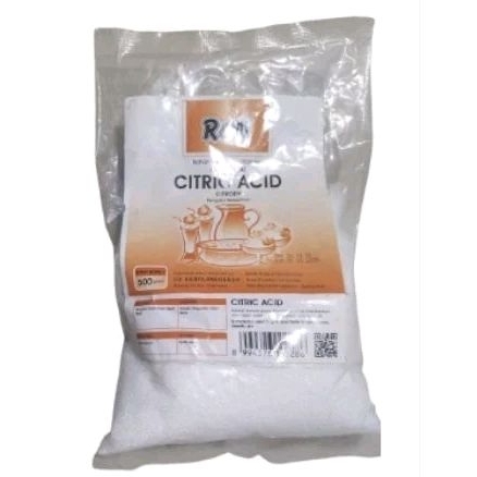 

Citrid Acid Citrun Rajawali R&W RW 500 Gr Pengatur Keasaman