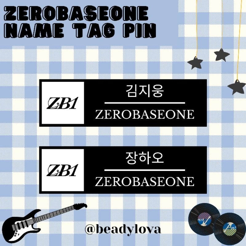 

Zerobaseone Name Tag Pin Kpop Label Nama Pin [Pre-order]