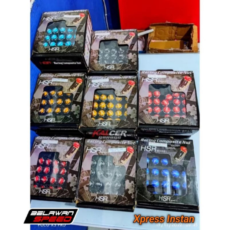 BAUT RODA MURAH MUR RACING RAYS HSR LUGNUT 1.5 DAN 1.25 UNTUK MOBIL CHEVROLLET CAPTIVA CAPTIVA NEW O