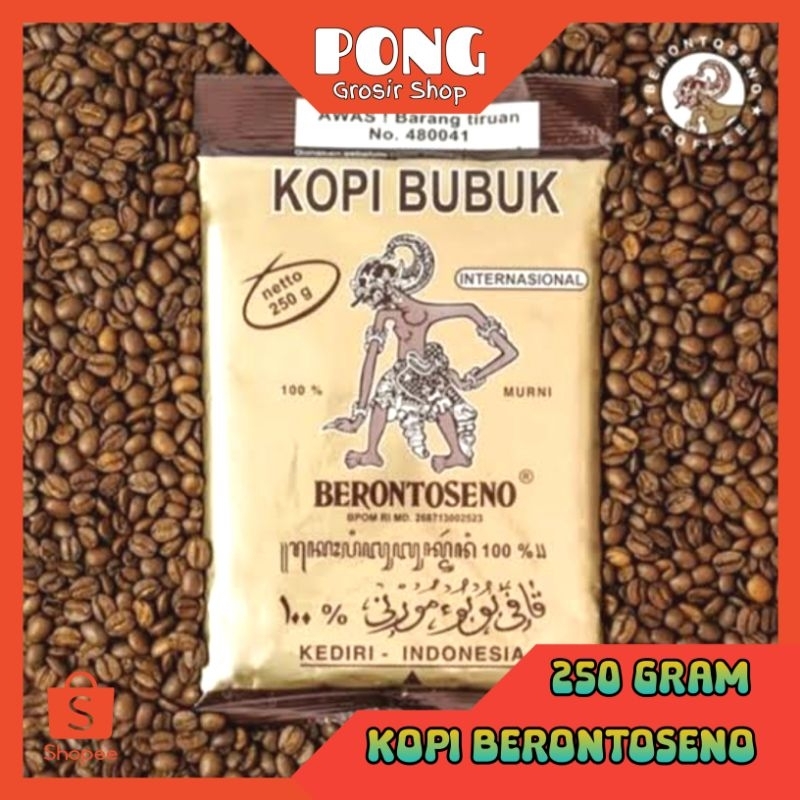 

Kopi Sachet Bubuk BERONTOSENO Internasional 250 gram / 100%Kopi Murni