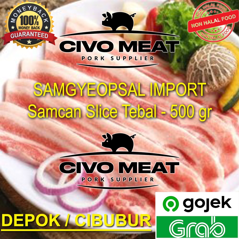 

SAMGYEOPSAL IMPORT Samcan Pork Belly Import Slice 500gr