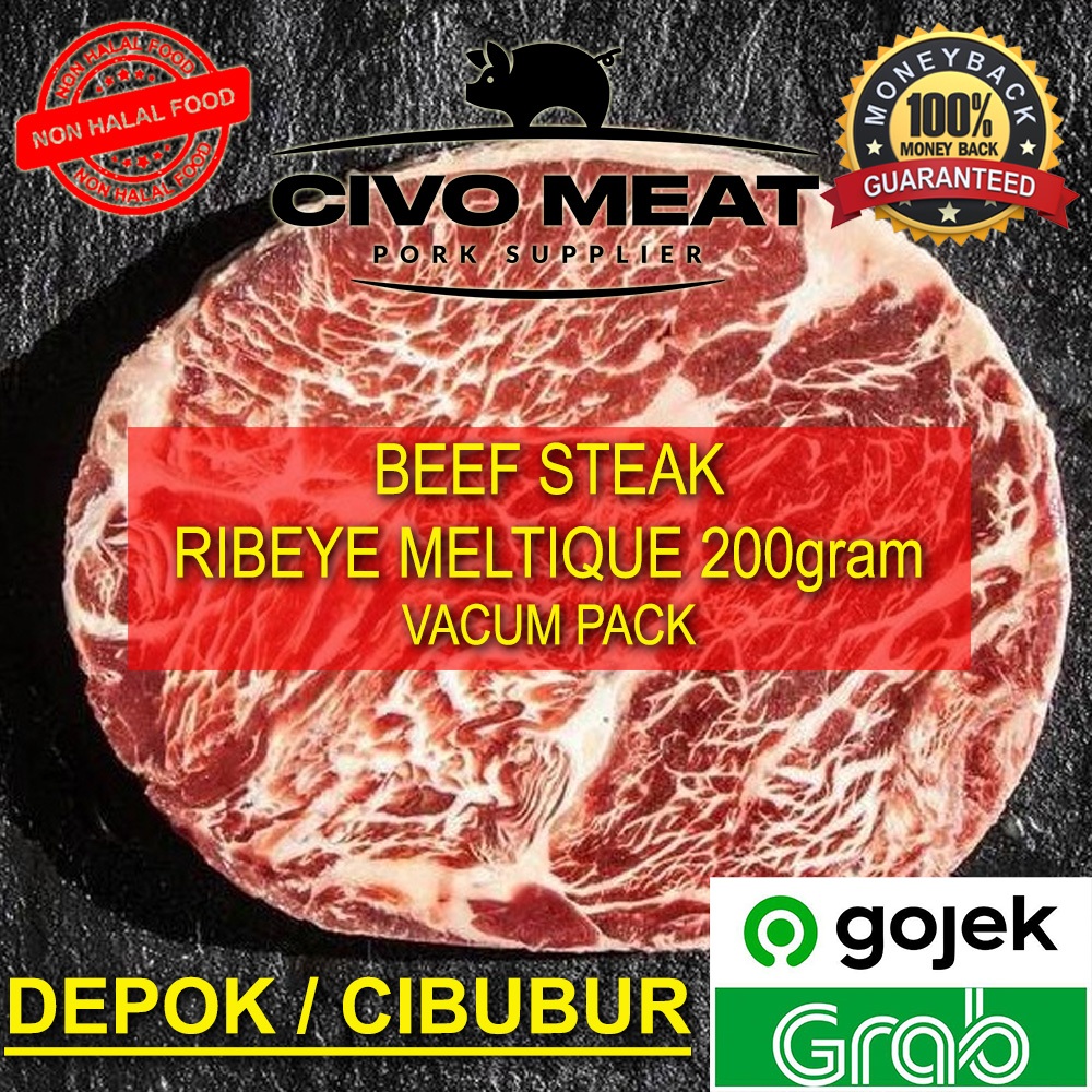 

RIBEYE MELTIQUE Beef Steak Daging Sapi 200gr (Non Halal)