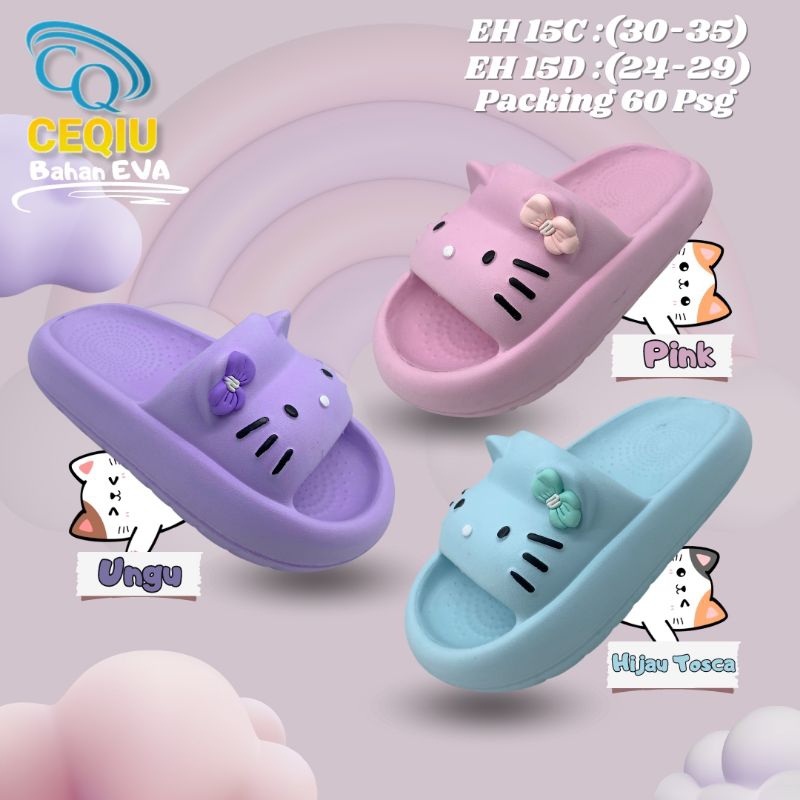 sandal karet anak cewek kecil motif hellokitty