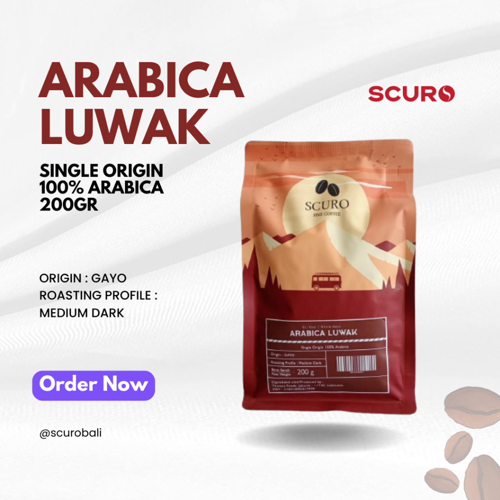 

Scuro - Arabica Luwak Roasted Bean 200gr