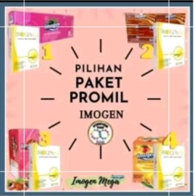 paket promil Imogen manggo &  Imogen M 10 saset s ada