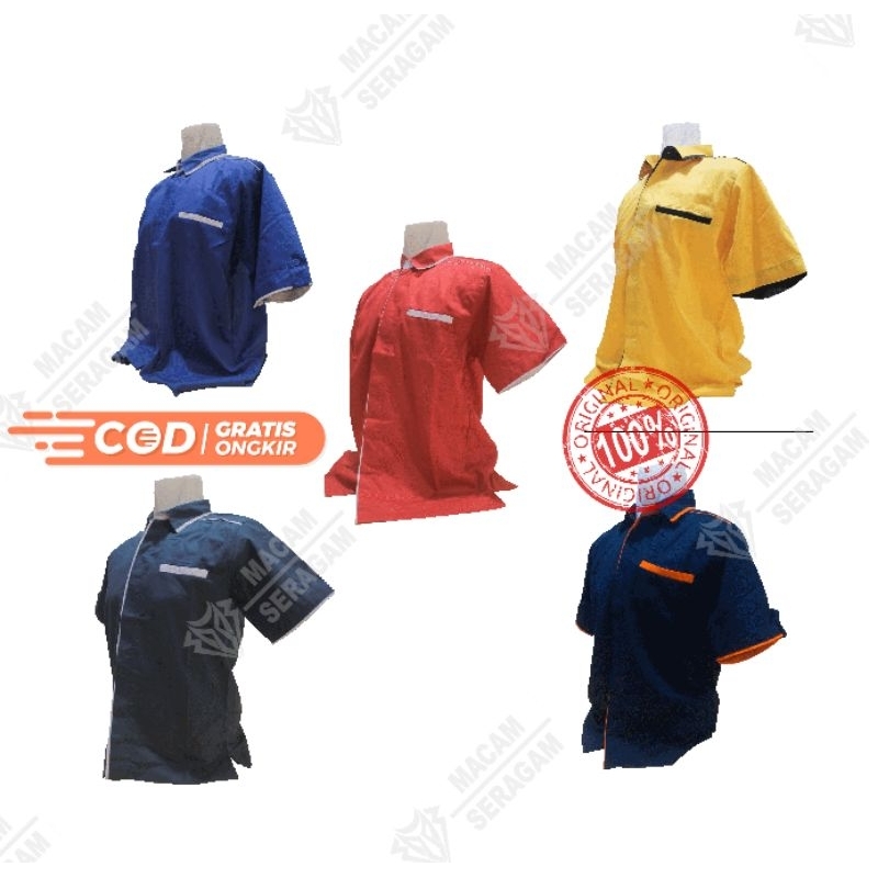 seragam kemeja kantor baju seragam kemeja kerja bahan American drill kain tebal tidak panas cocok un