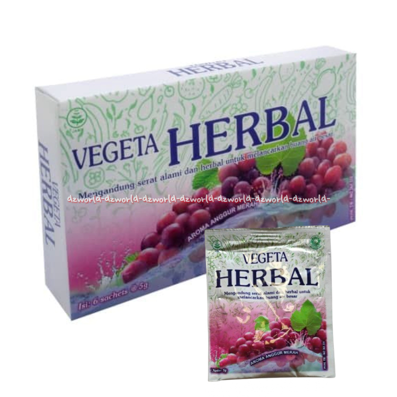 

Vegeta Herbal Suplemen 6sachet Untuk Melancarkan Buang Air Besar Atau Sembelit Isi 6 Sachet