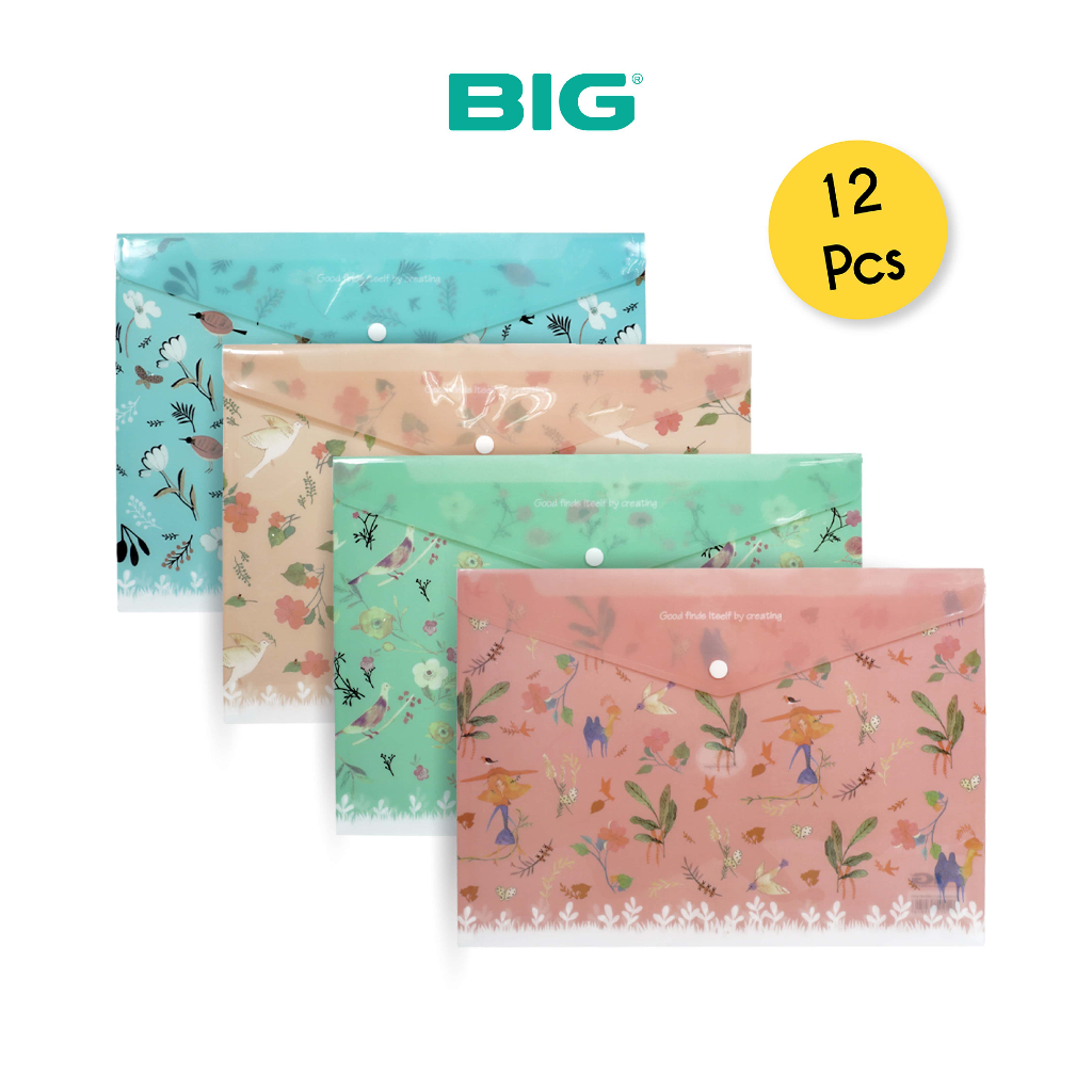 

12 Pcs BIG Map Kancing 1 Floral Motif Bunga/ Map Dokumen Kancing 1 Floral Motif Bunga F4 Horisontal MF-8703