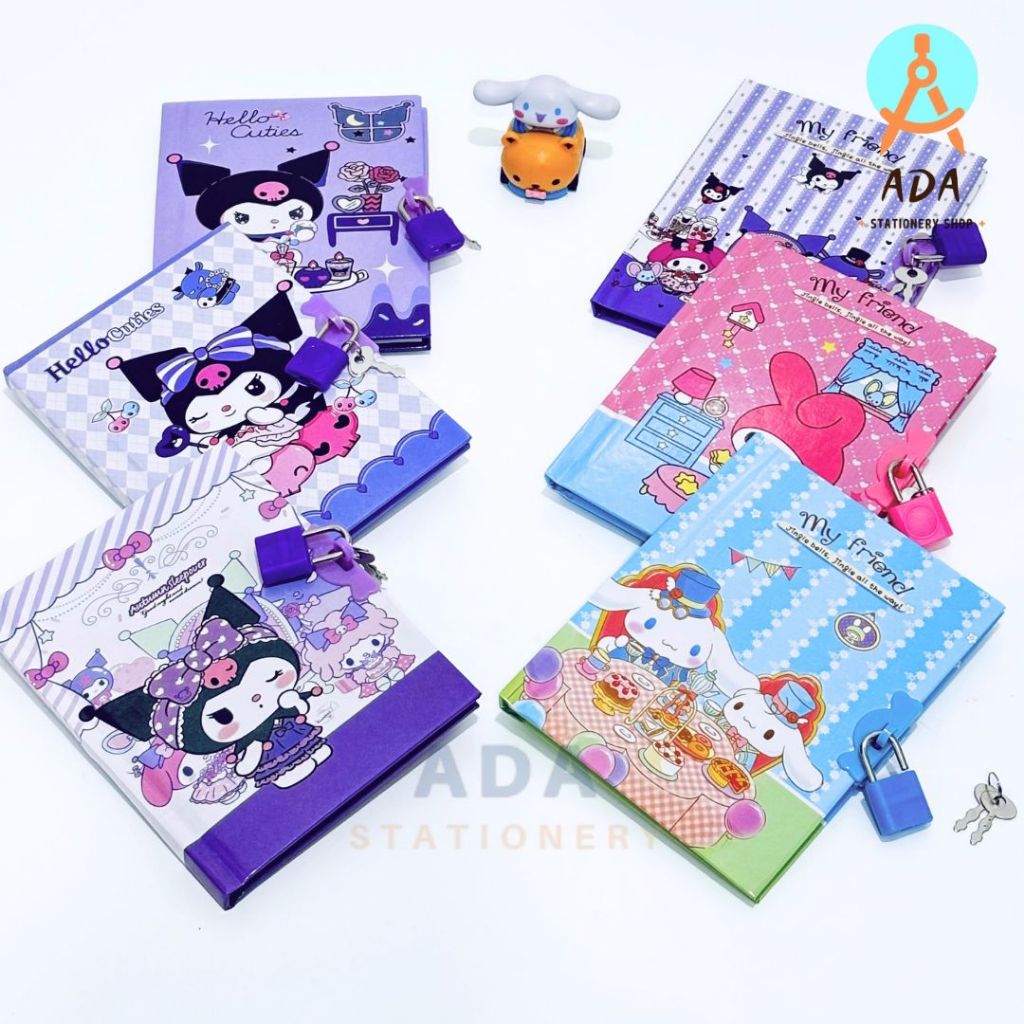 

(1 pc ) Diary Kunci 64K /21811-3 sanrio/ agenda kunci/ buku diary/ lock and key