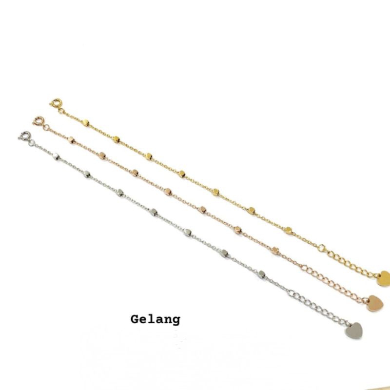 Gelang rantai nori lada titanium fashion wanita