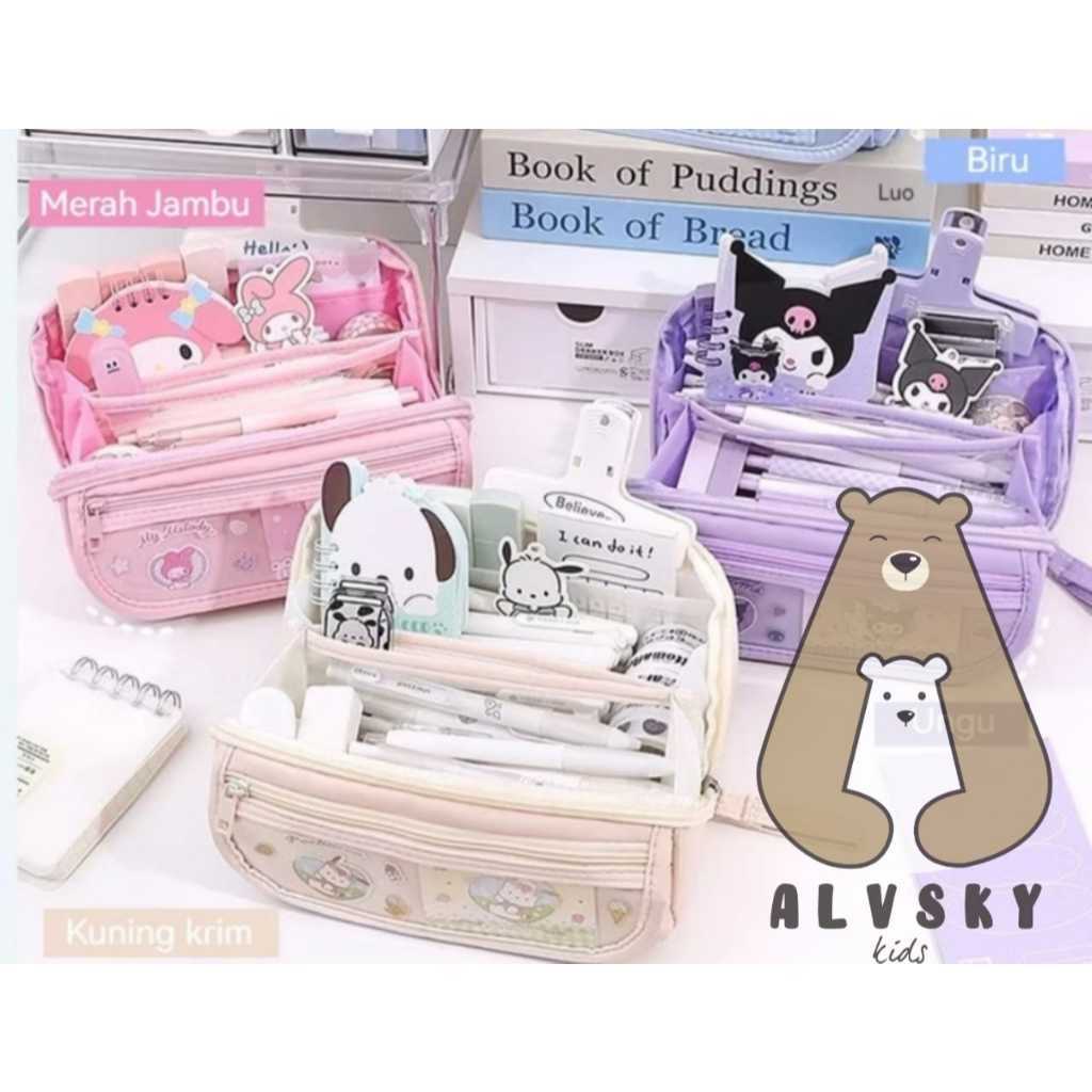 

TEMPAT PENSIL KARAKTER LUCU PENYIMPANAN ALAT TULIS / PENCIL CASE BERKAPASITAS BESAR 9 LAYER