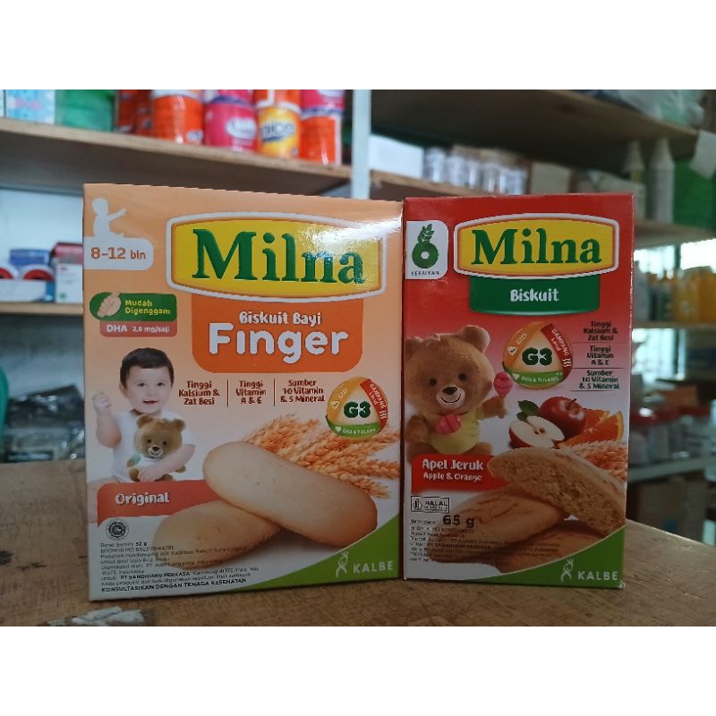 Milna Biskuit Bayi Finger original // biskuit Apel Jeruk