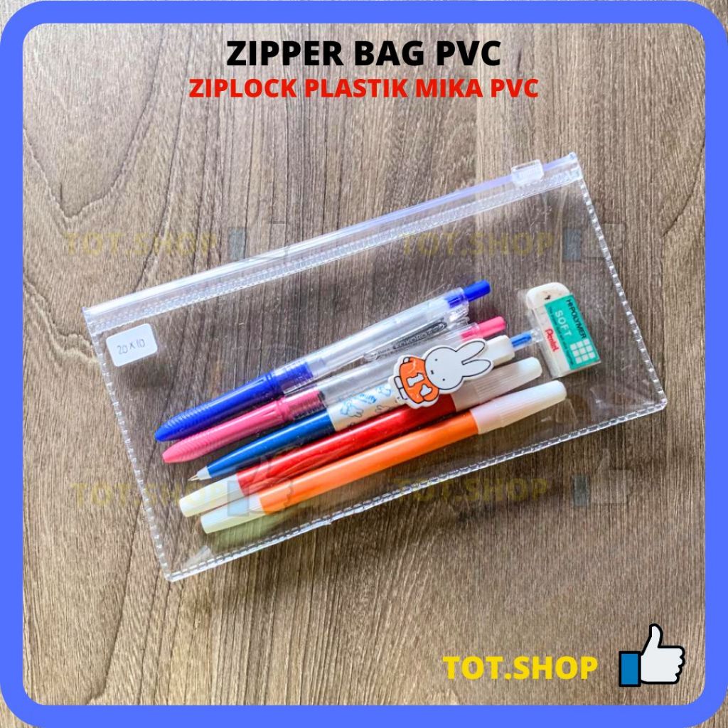 PVC ZIPPER BAG Zip Lock Masker Travel Pouch Ziplock ATK Kantong Zipper Makeup Kosmetik Zipper