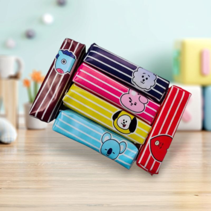 

Tepak lontong kepala (bt21) || kotak pensil bahan cci resleting karacter lucu bagus dan murah