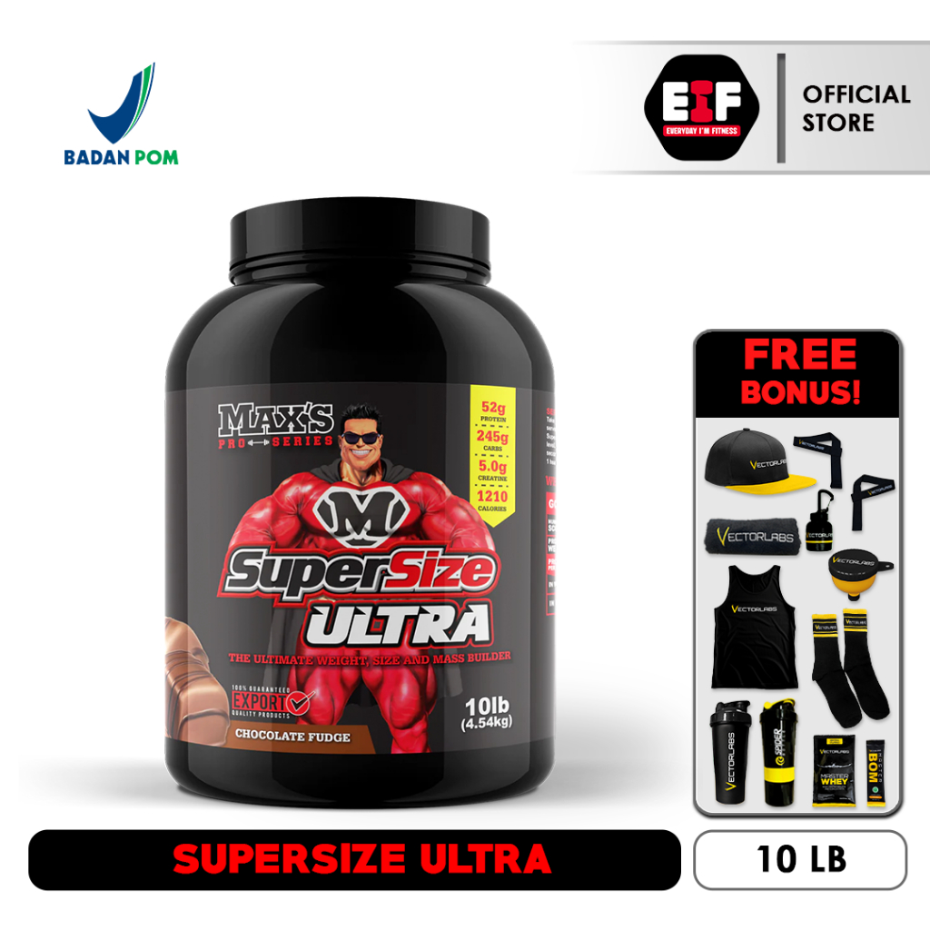 MAXS SUPER SIZE ULTRA 10 LB LBS - ULTIMATE MASS GAINER PROTEIN - MAX'S SUPERSIZE SUPERSIZED SUPER SI