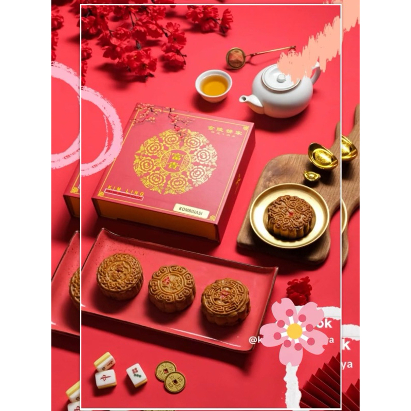 

Mooncake Kim Ling - Chung Chiu Pia Kim Ling - KUE BULAN KIM LING 1 box isi 4 [KEMASAN BARU]