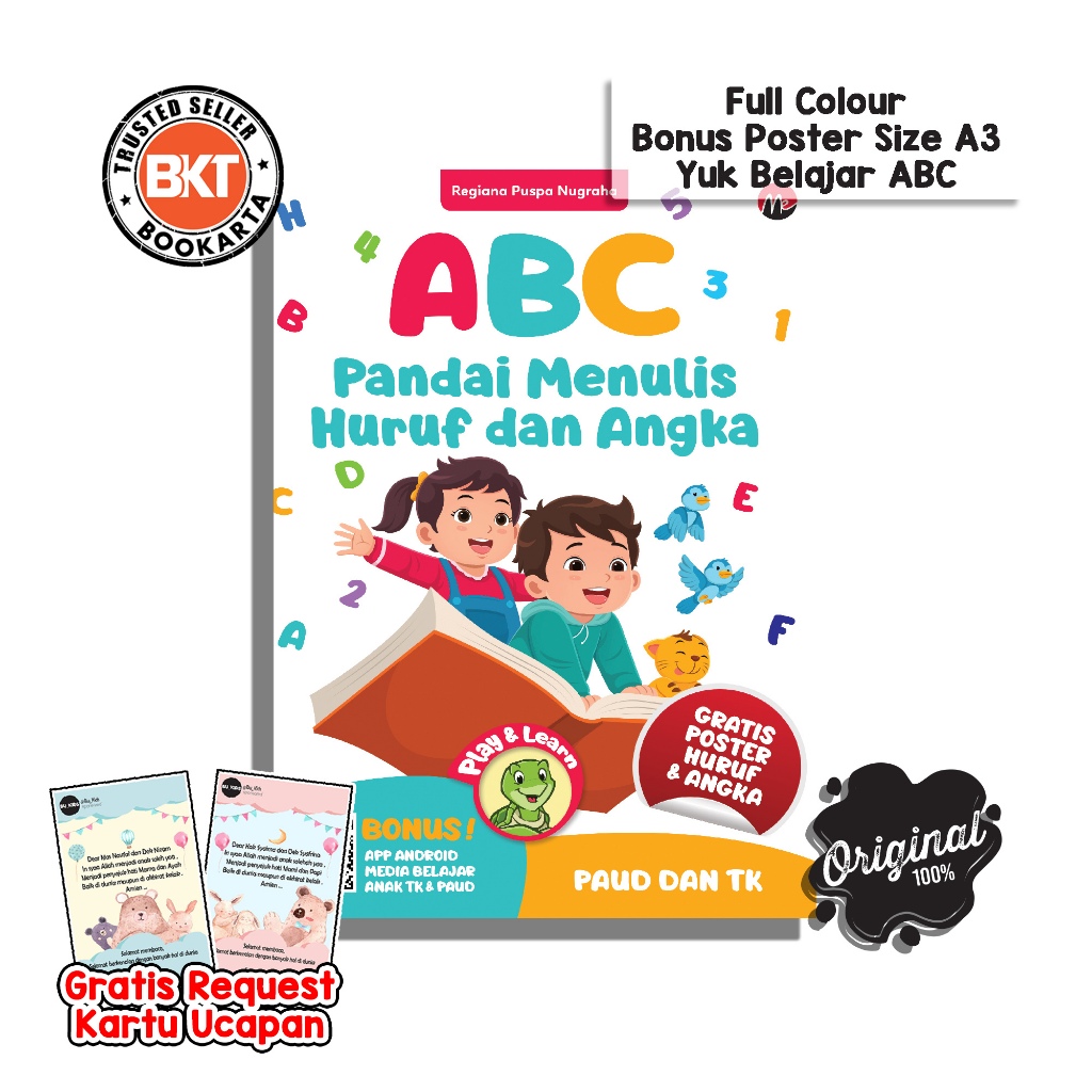 Buku ABC Pandai Menulis Huruf dan Angka Belajar Mengenal Huruf & Angka