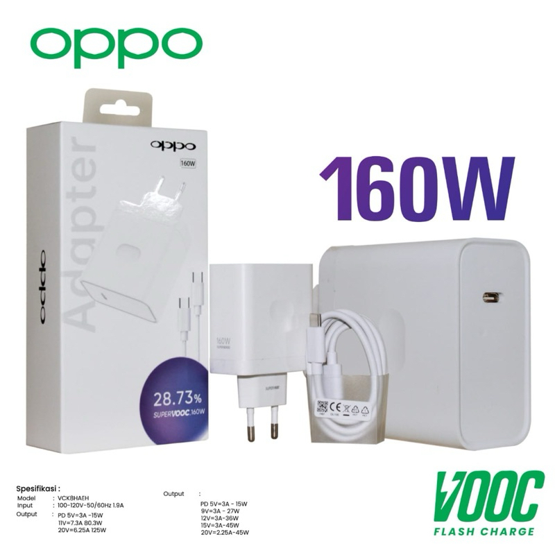 Charger Oppo 160Watt Original Super Vooc Tipe c to Tipe C
