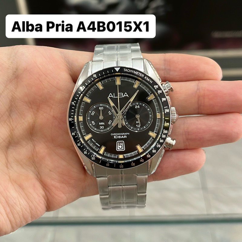Jam Tangan Alba Pria A4B015 A4B015X1 Original