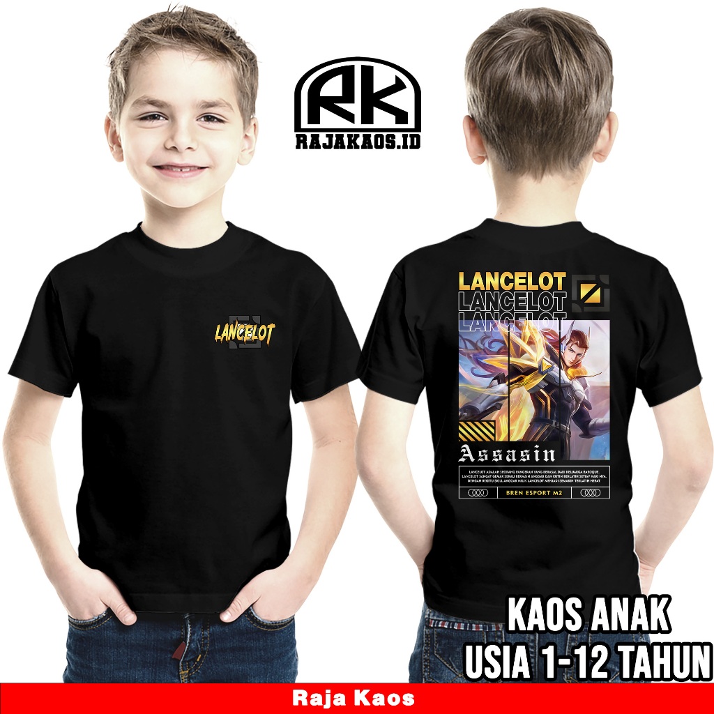 KAOS ANAK MOBILE LEGEND LANCELOT BREN ESPORT M2 - KAOS LANCELOT ASSASIN -KAOS NYAMAN DAN ADEM UNISEX