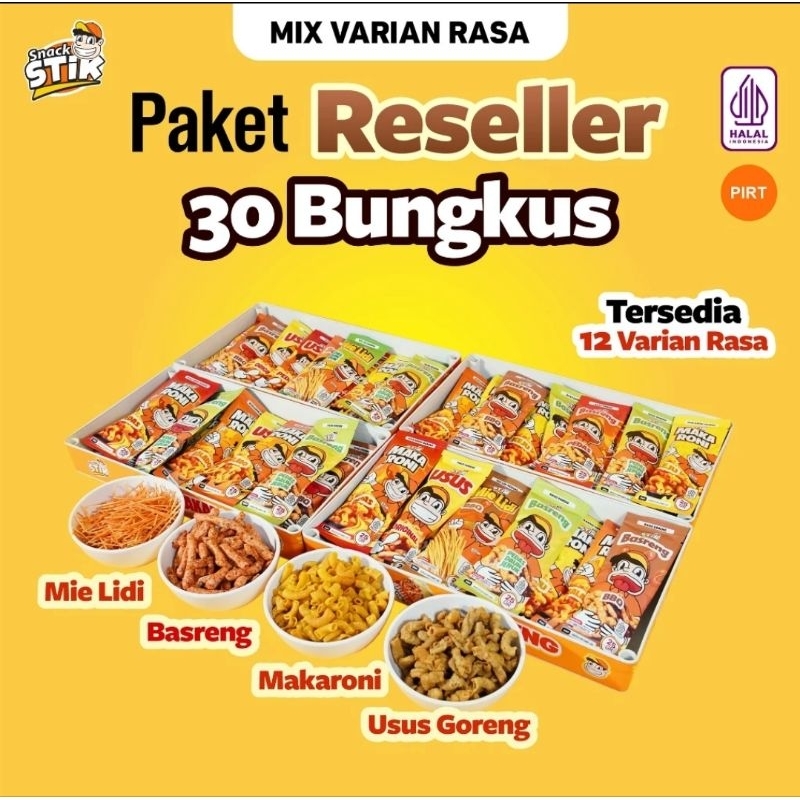 

paket hemat snack 30pcs lebih murah mix