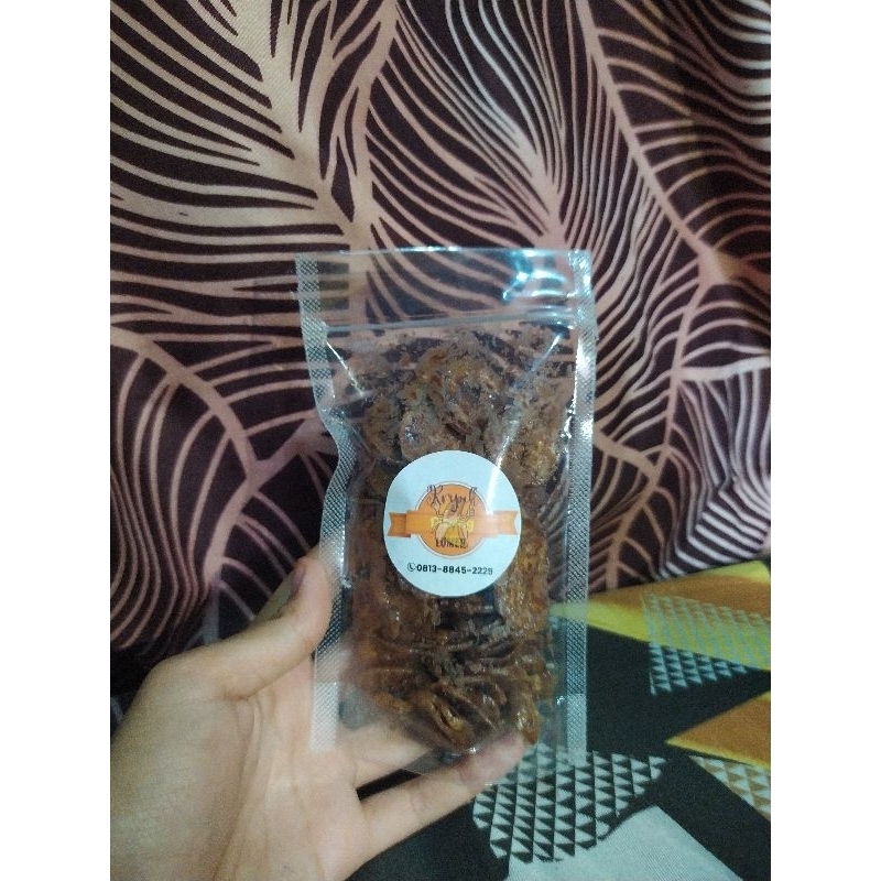 

Snack kripik pisang coklat lumer ada rasa original juga