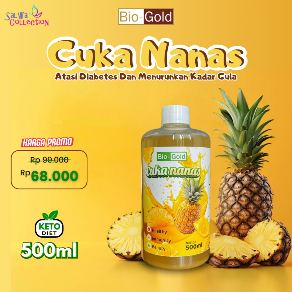 

Cuka Nanas 500ml Organik Untuk Kesehatan Cuka Nanas Bio Gold Minuman Untuk Diabetes