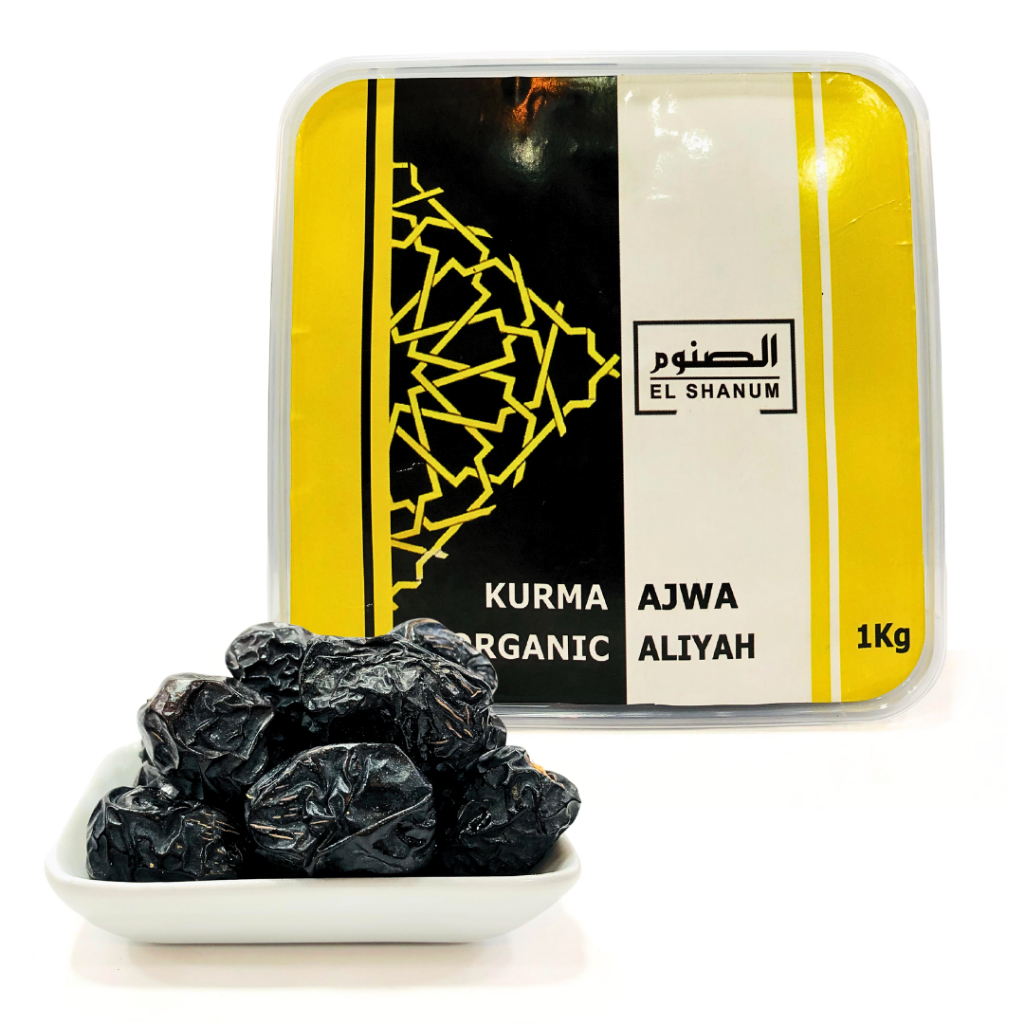 

Kurma Ajwa 1kg Premium Elshanum - Kurma Ajwa Aliyah Organik / Kurma Ajwa Organik / Kurma Ajwa Jumbo