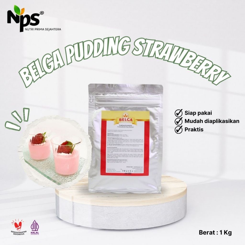 

BELGA Pudding Strawberry / Tepung Premix Pudding Strawberry