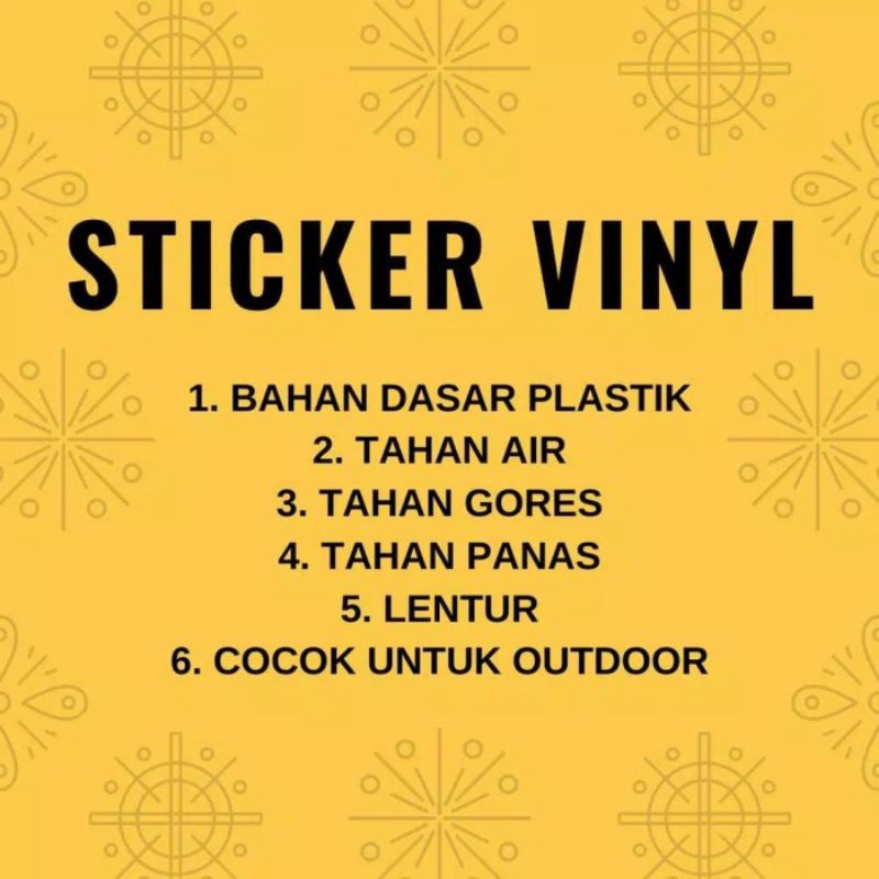 

STIKER VINIL A3+ CUSTOM ( 1 HARI JADI PENGIRIMAN CEPET )