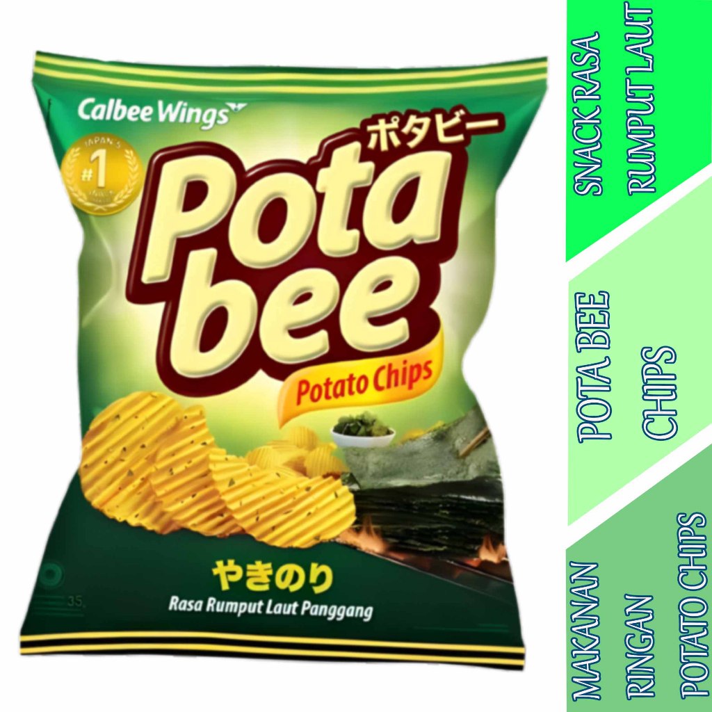 

Snack Rasa Rmput Laut Panggang - Potabee - Snack Potato Chips - 35gr