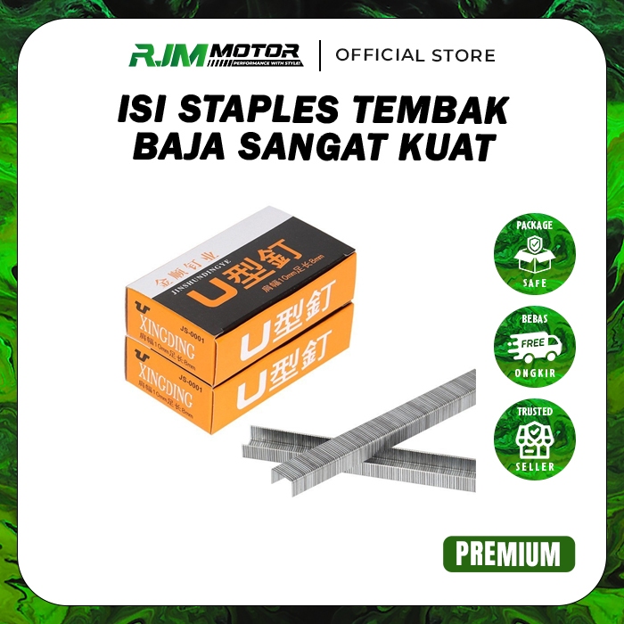 

Isi Staples Tembak Motor Kayu Isi Stapler Refill Gun tacker Steples Baja 2400 pcs Kuat Kokoh