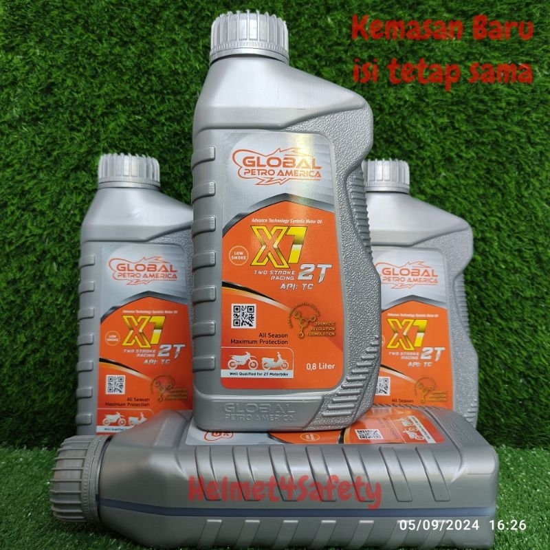 Oli Samping GPA X1 2T Global Petro America X1 2T API TC JASO FC Low Smoke 800ml