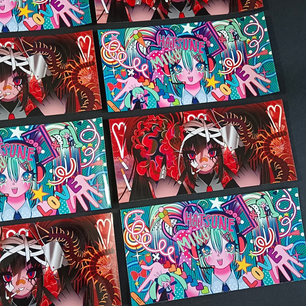 

Hatsune Miku / Zatsune Miku Original Glossy Sticker by mx.iwa