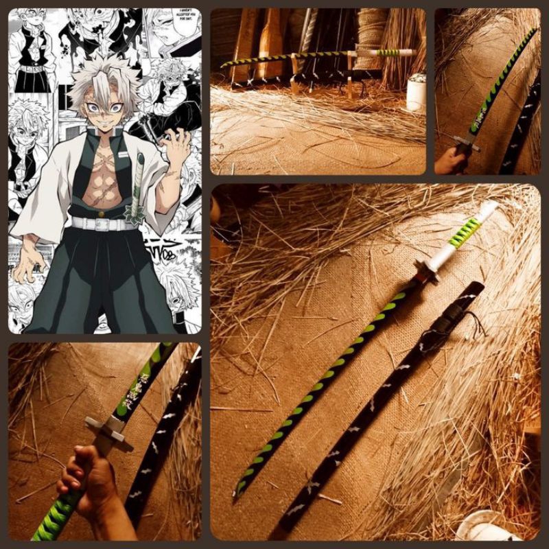 replika nichirin sanemi shinazugawa - kimetsu no yaiba