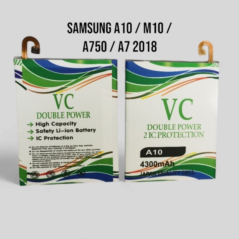 Batre Battery Double Power Vc Samsung Galaxy A10 / M10 / A750 / A7 2018 Bergaransi