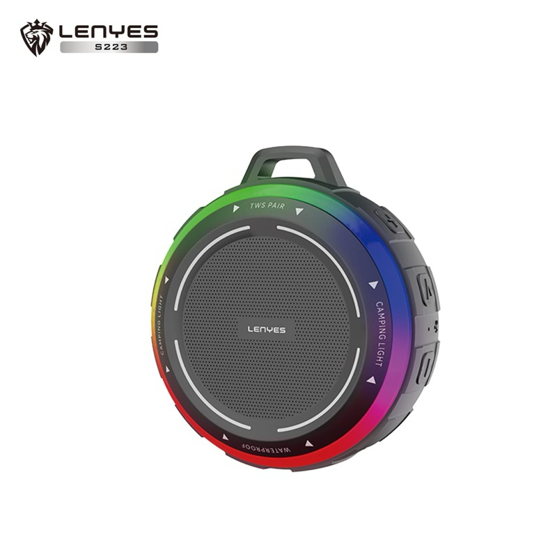 SPEAKER LENYES S223 Wireless Bluetooth 5.3 Portable RGB Cool Light TWS Waterproof IPX6 Suitable For Outdoor