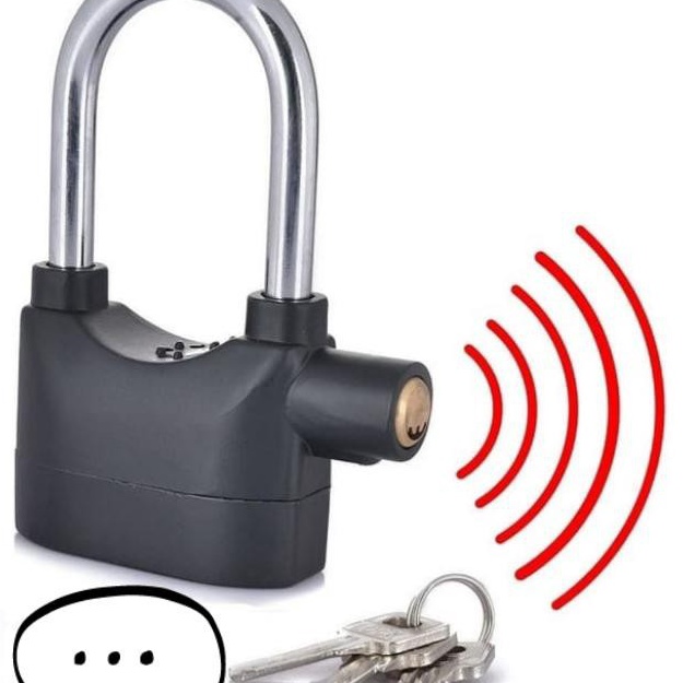 Extra Miisoo Gembok Alarm Gembok Anti Maling Gembok Anti Pencuri untuk Mobil Motor