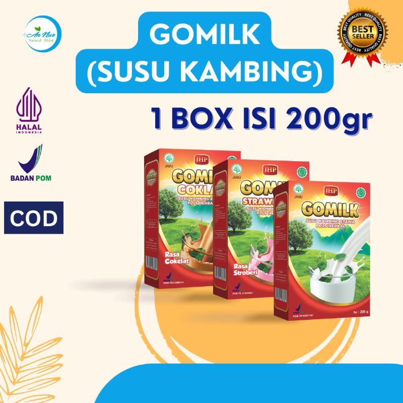 

[BISA COD] [BEST SELLER] GOMILK susu kambing etawa plus herbal 200gr | tidak prengus | penambah nafsu makan | asi booster