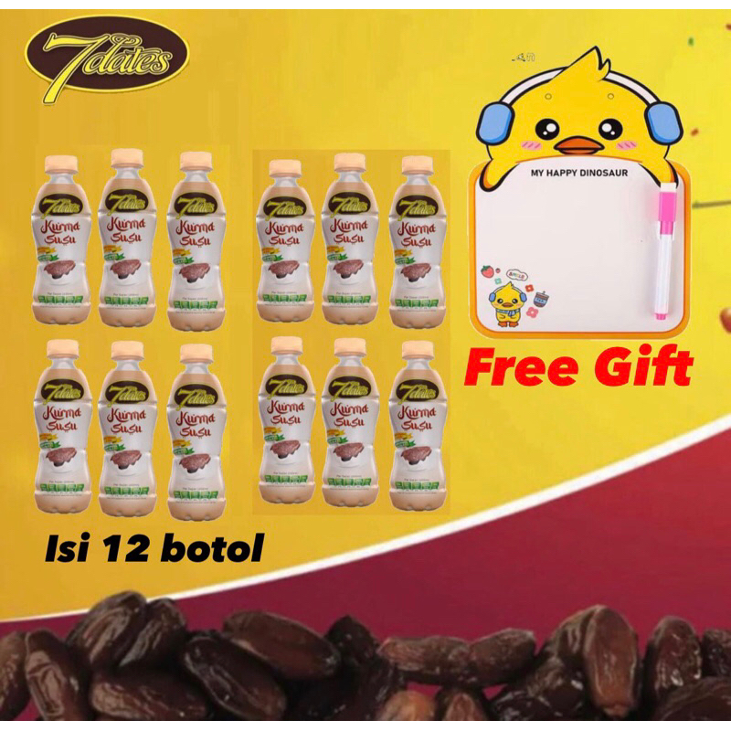 

PROMO!! Susu kurma 7dates - gratis papan tulis mini anak-anak disetiap pembelian 12 botol