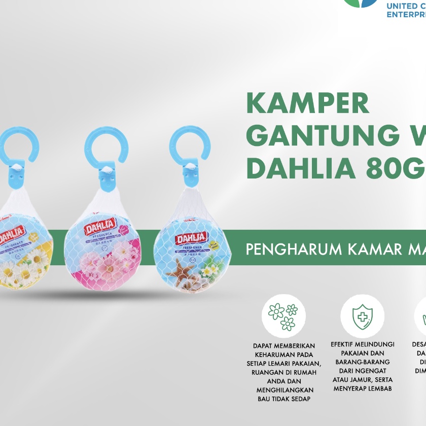 Murah DAHLIA Kamper Gantung Pengharum Kamar Mandi 8gr