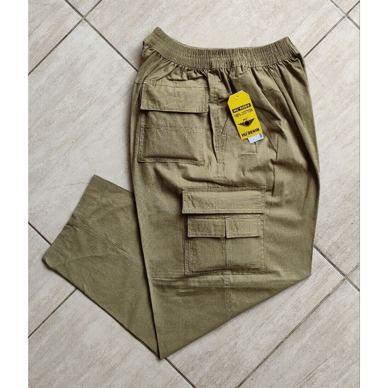 RJ6 celana panjang cargo pria#wanita#celana pinggang karet#celana cargo pinggang karet#celana cargo