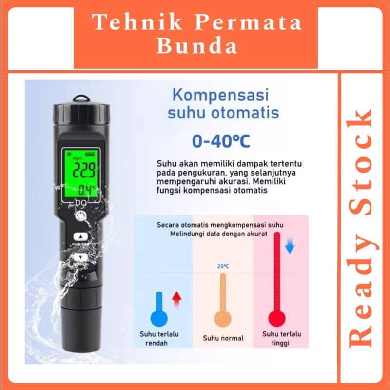 Dissolved Oxygen Tester DO9100 DO Meter Oksigen Water Analyzer Air O2