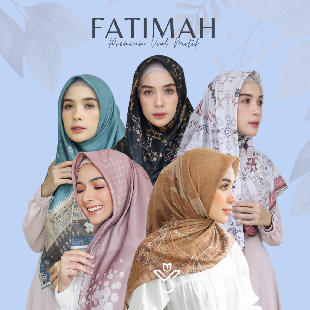 Youthscarf - ( FATIMAH SERIES) - kerudung motif - jilbab motif - Hijab printing - Hijab segiempat vo