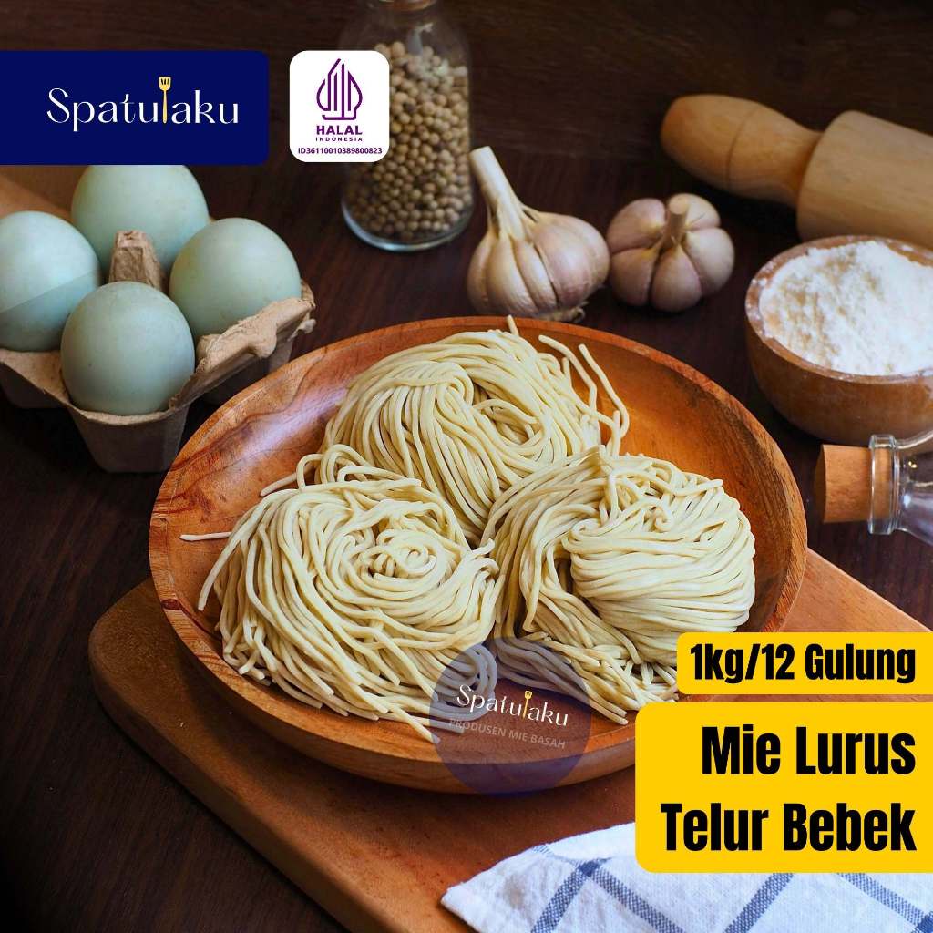 

Mie Lurus Special Telur Bebek - Untuk Mie Ayam / Bakmie / yamin / Mie mentah