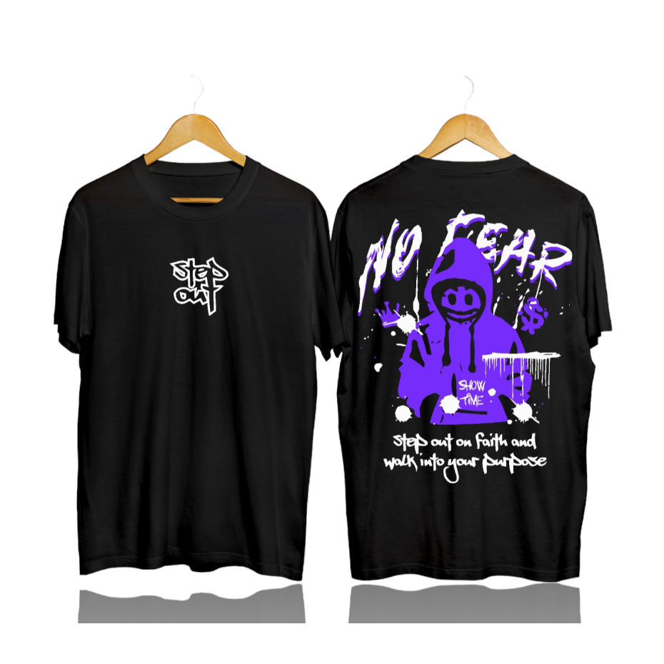 KAOS PRIA KAOS DISTRO MOTIF NO FEAR /KAOS TERBARU /KAOS KEREN /KAOS VIRAL /KAOS KEKINIAN /T-SHIRT