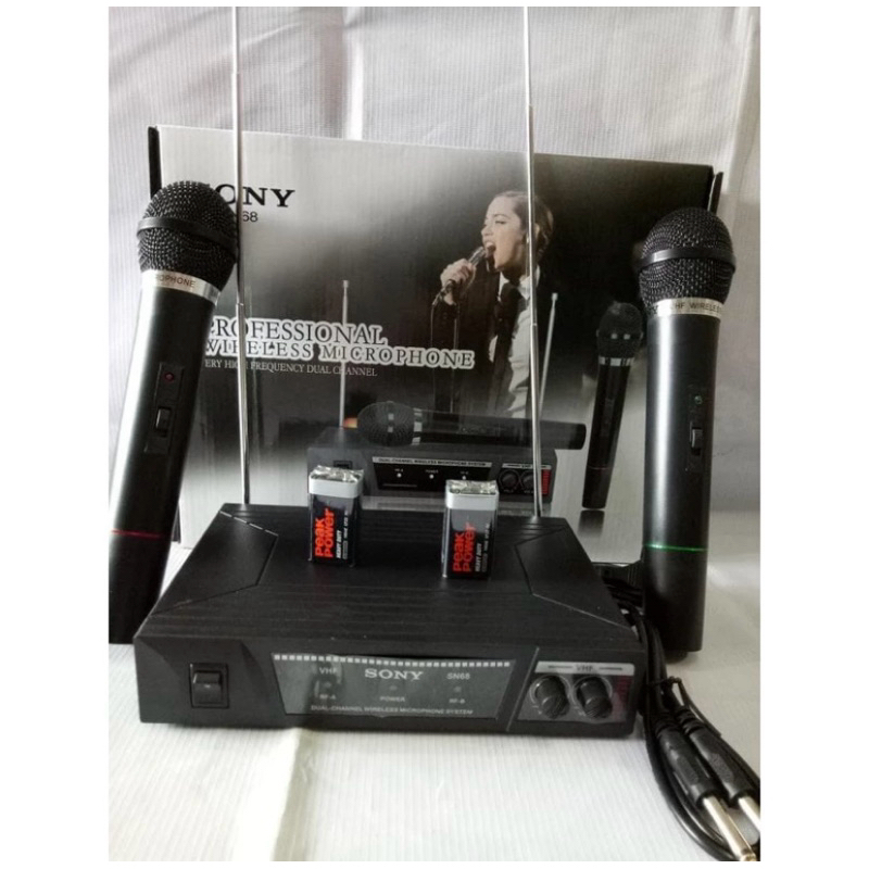 Mic Wireless UHF Double Microphone SONY SN68